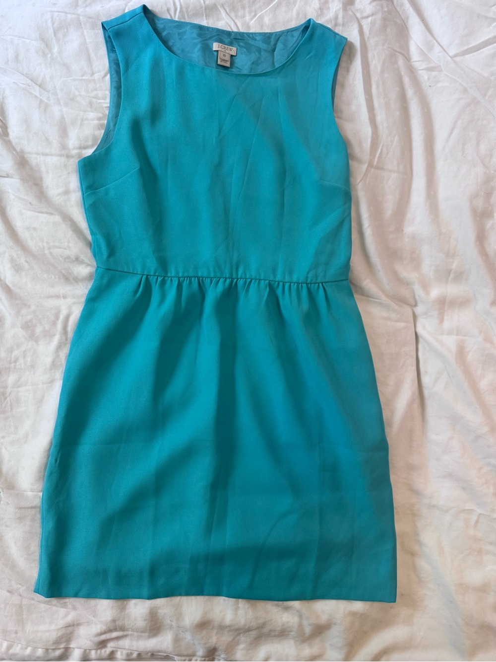 J. Crew Sleeveless Teal Sheath Dress